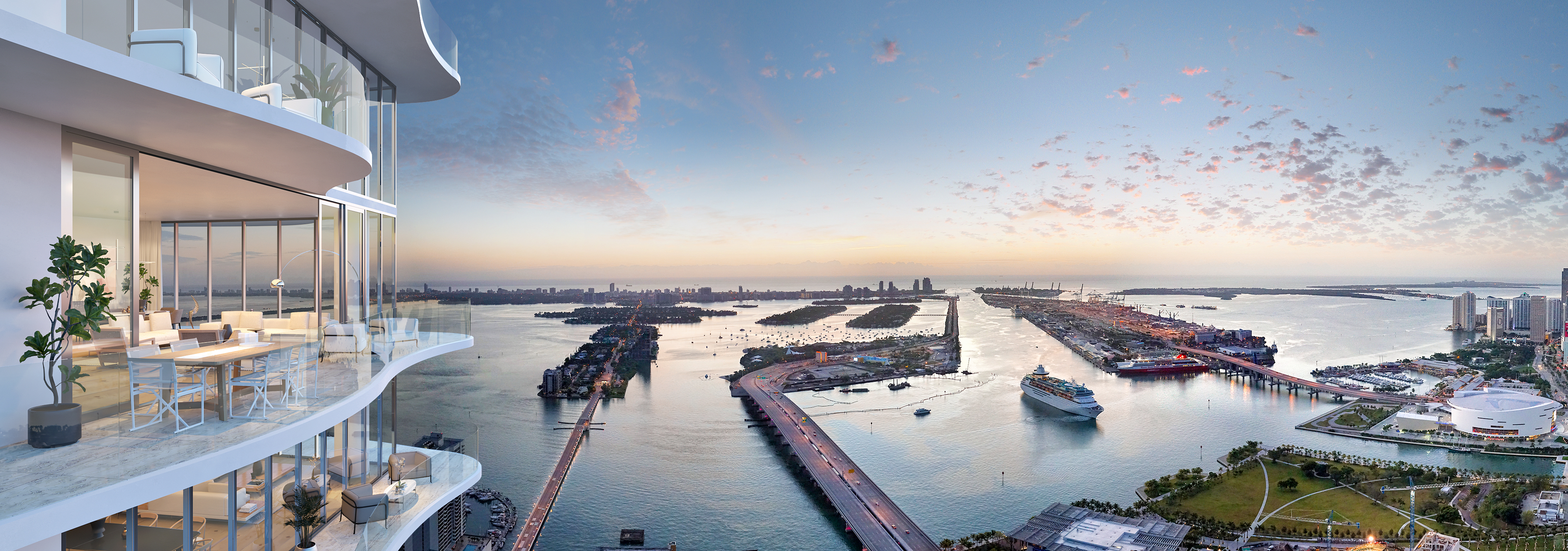 Sunrise balcony view